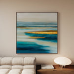 Abstract 738 Canvas Art 16" x 16" / 40 x 40 cm / Black