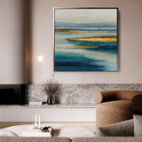 Abstract 738 Canvas Art 16" x 16" / 40 x 40 cm / Black