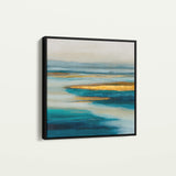 Abstract 738 Canvas Art 16" x 16" / 40 x 40 cm / Black