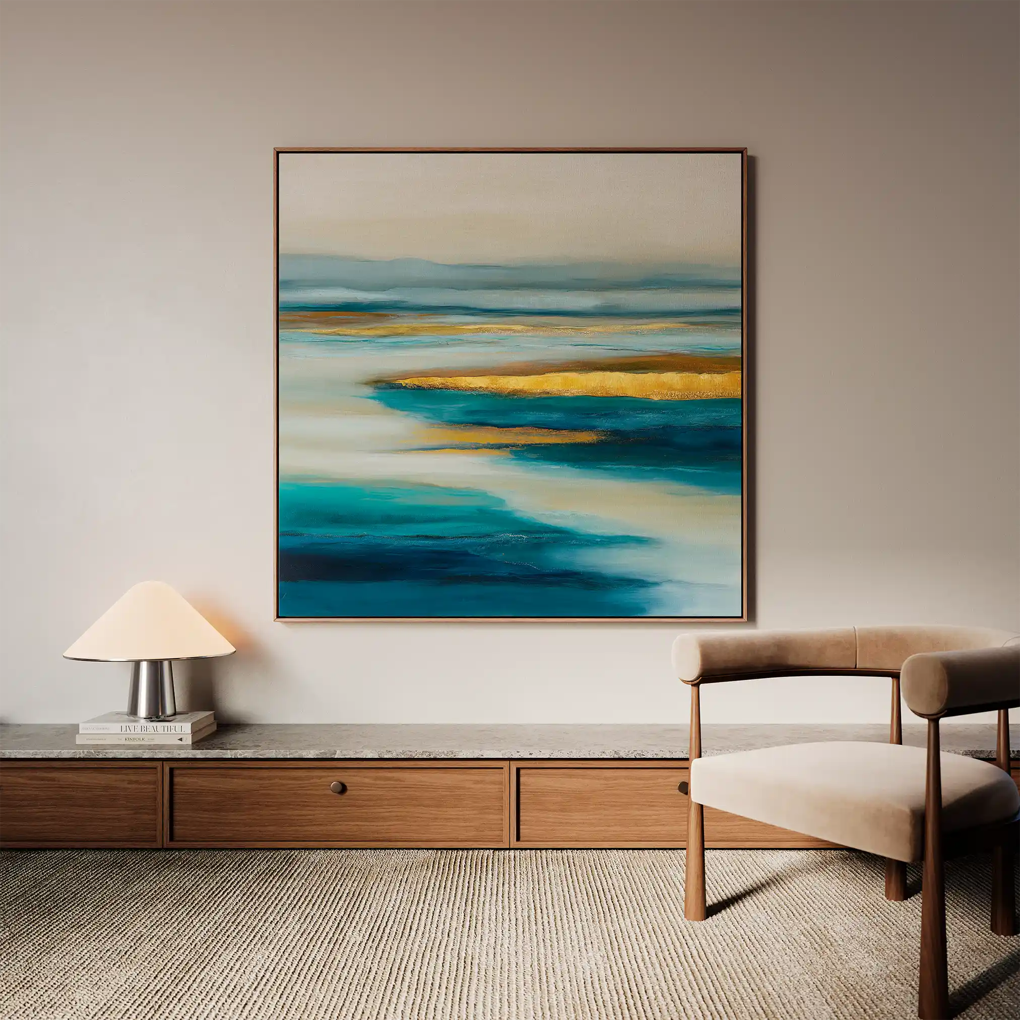 Abstract 738 Canvas Art 60 x 60 cm / Black