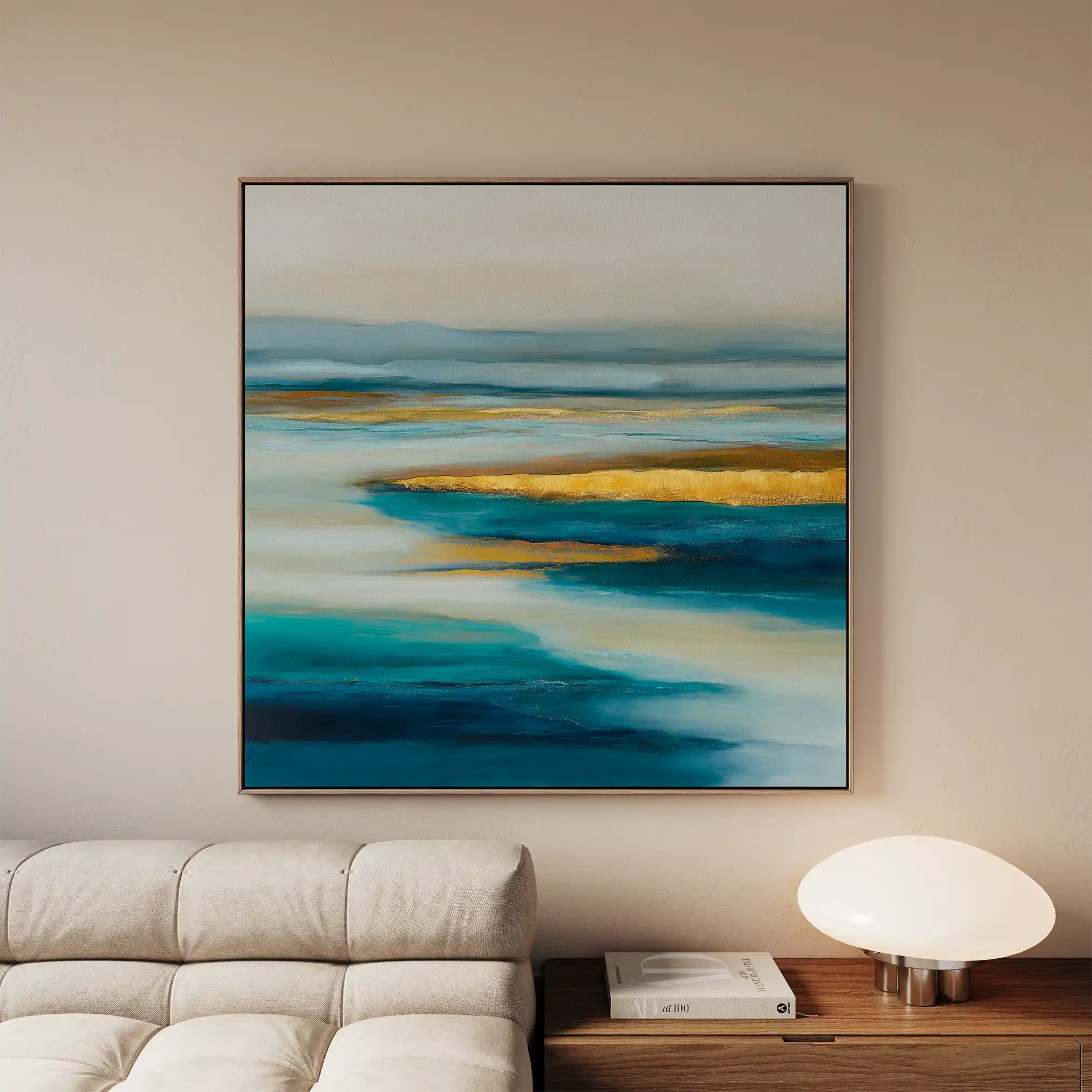 Abstract 738 Canvas Art 60 x 60 cm / Black