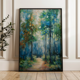 Floral 738 Canvas Art 18" x 24" / 45 x 60 cm / Black