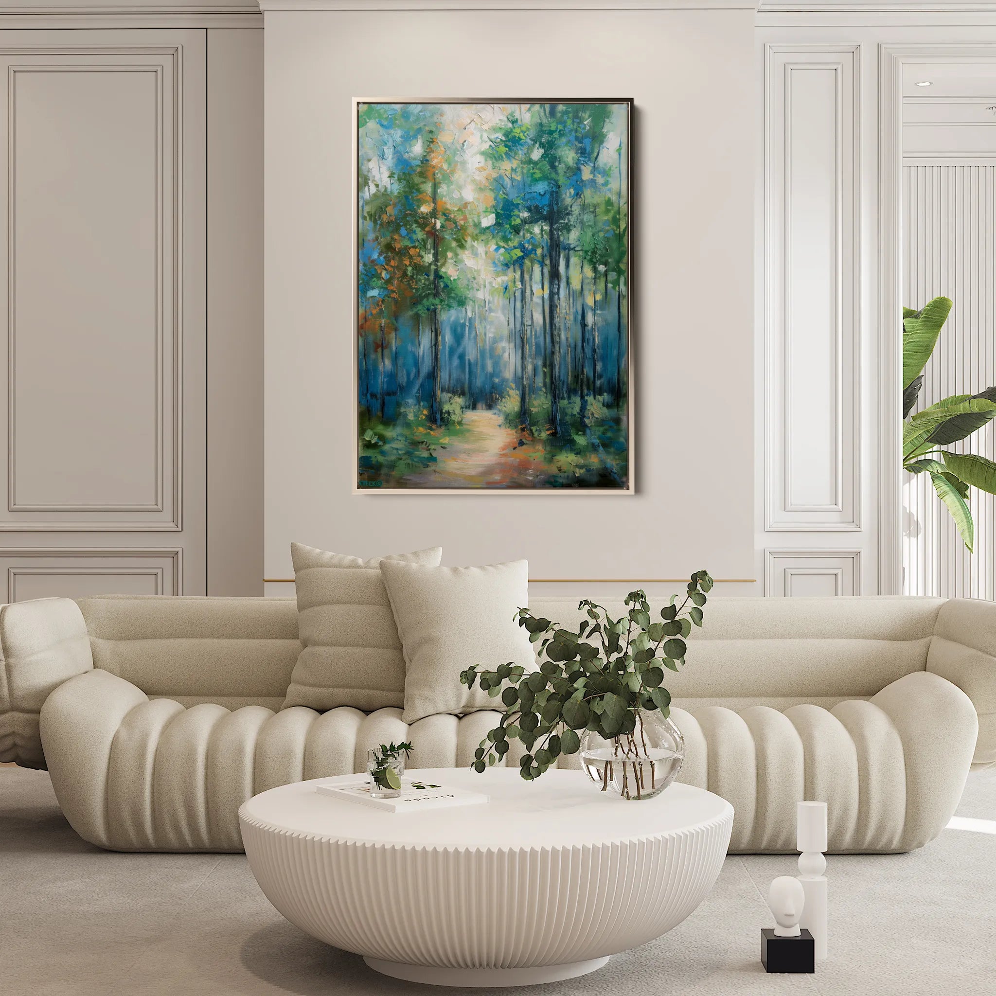 Floral 738 Canvas Art 18" x 24" / 45 x 60 cm / Black