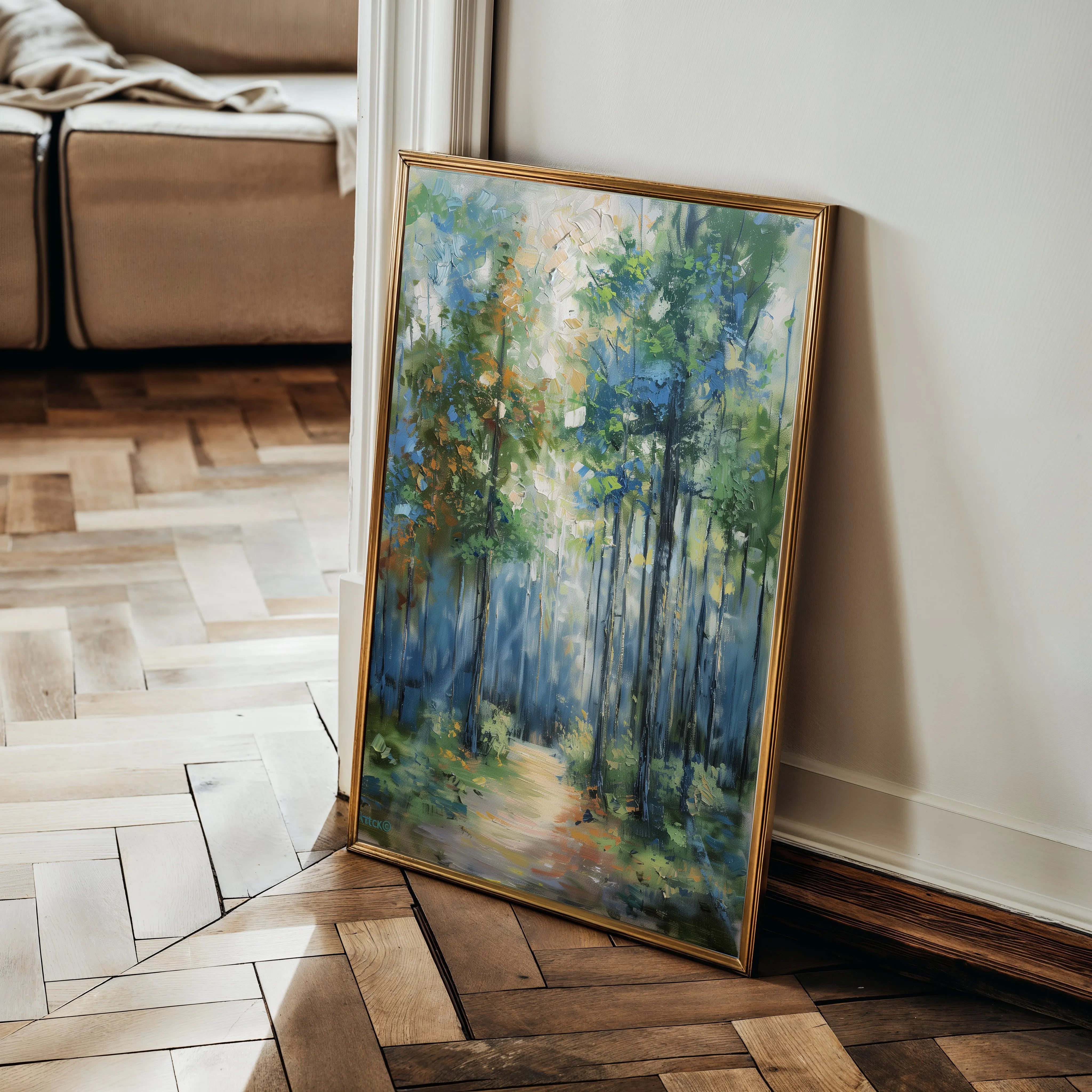 Floral 738 Canvas Art 18" x 24" / 45 x 60 cm / Black