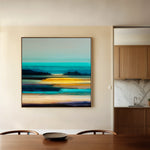 Abstract 739 Canvas Art 16" x 16" / 40 x 40 cm / Black