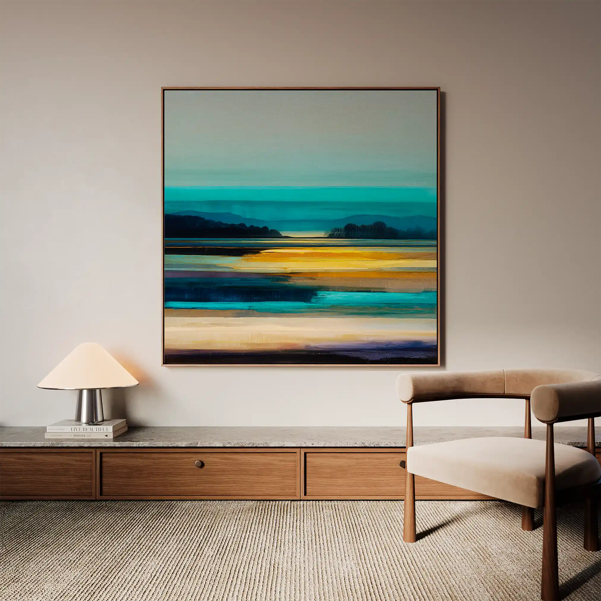 Abstract 739 Canvas Art 60 x 60 cm / Black