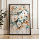 Floral 739 Canvas Art 18" x 24" / 45 x 60 cm / Black