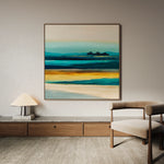 Abstract 740 Canvas Art 16" x 16" / 40 x 40 cm / Black