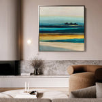 Abstract 740 Canvas Art 16" x 16" / 40 x 40 cm / Black