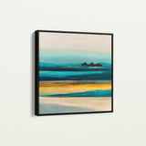 Abstract 740 Canvas Art 16" x 16" / 40 x 40 cm / Black
