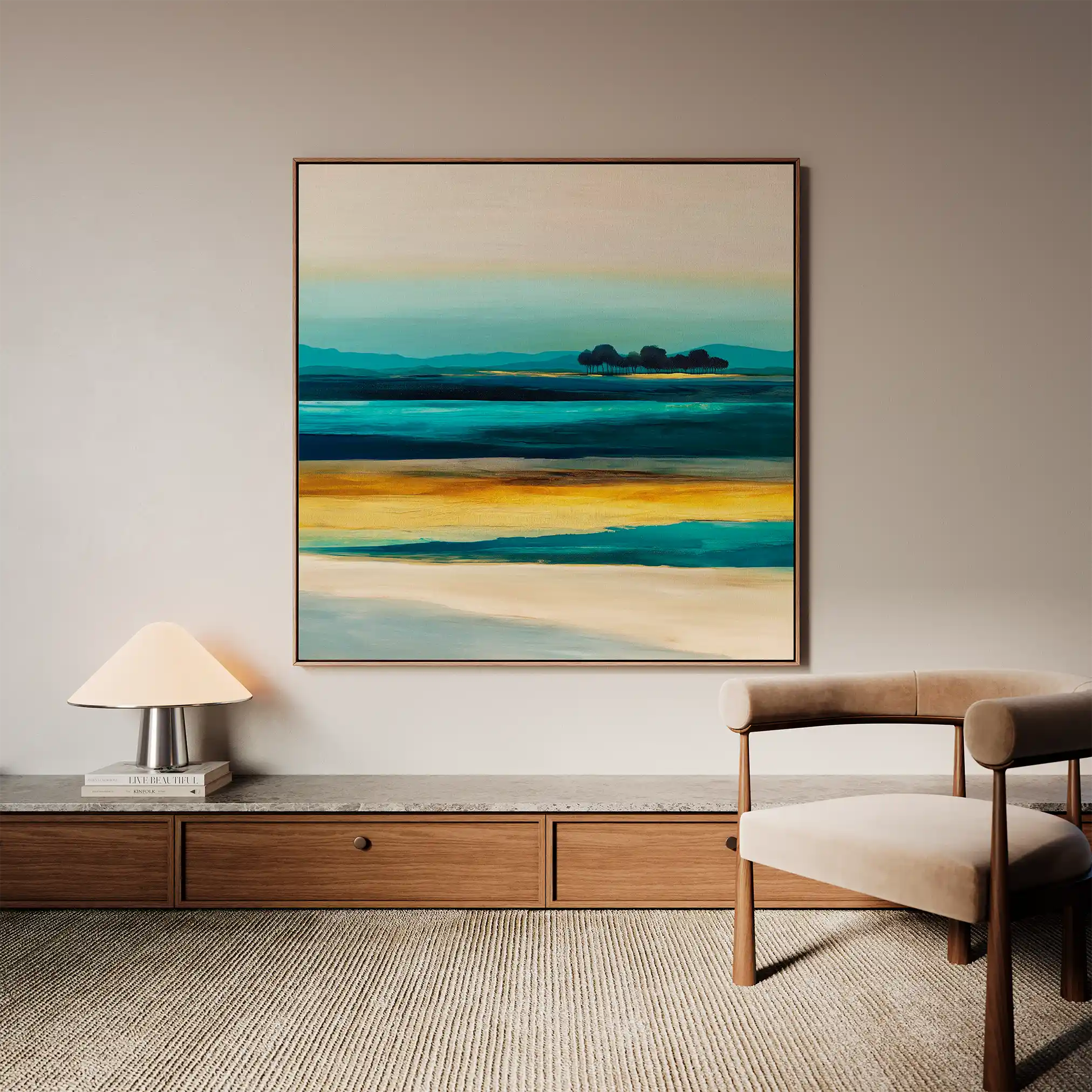 Abstract 740 Canvas Art 60 x 60 cm / Black