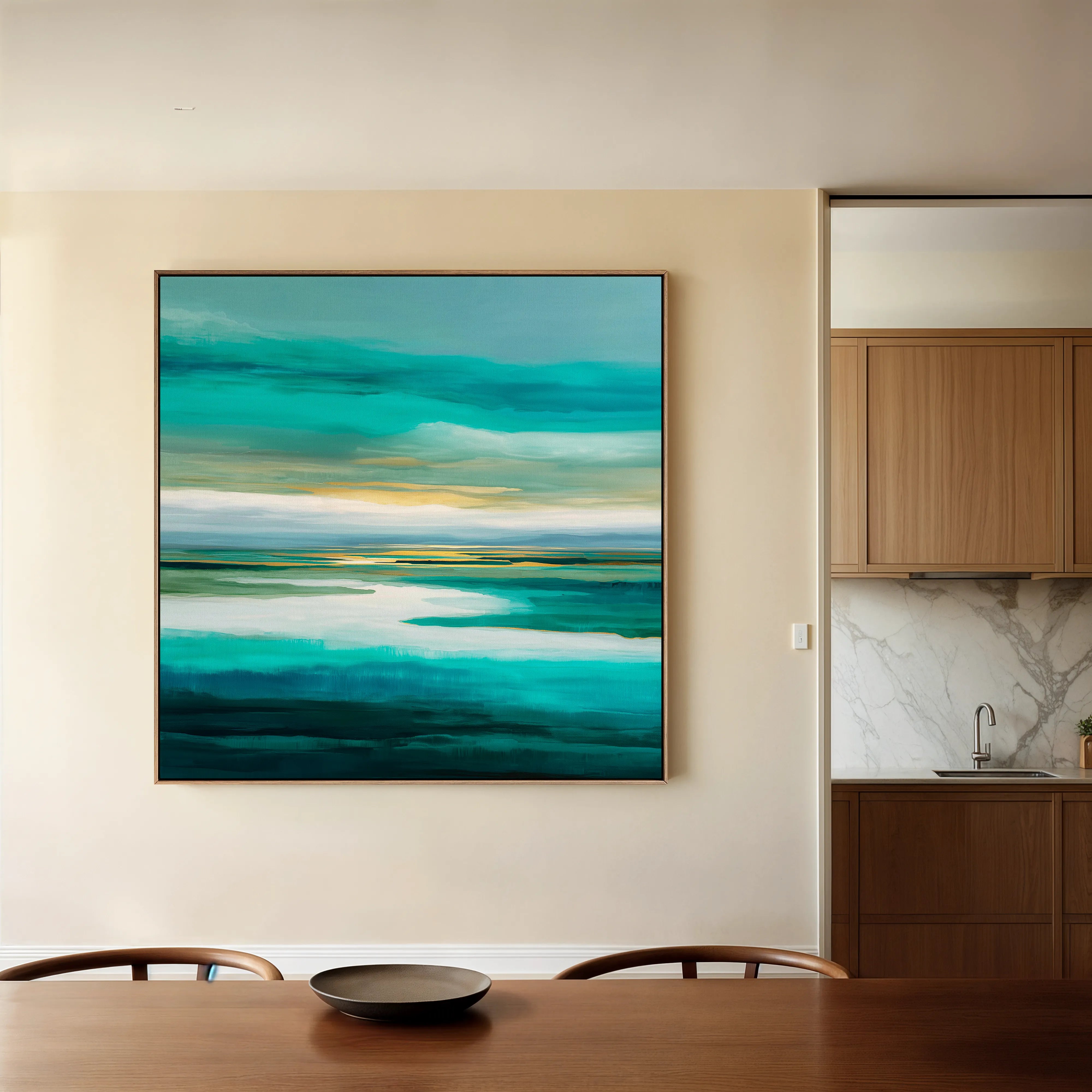 Abstract 741 Canvas Art 16" x 16" / 40 x 40 cm / Black