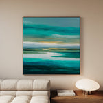 Abstract 741 Canvas Art 16" x 16" / 40 x 40 cm / Black