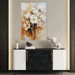 Floral 741 Canvas Art 18" x 24" / 45 x 60 cm / Black