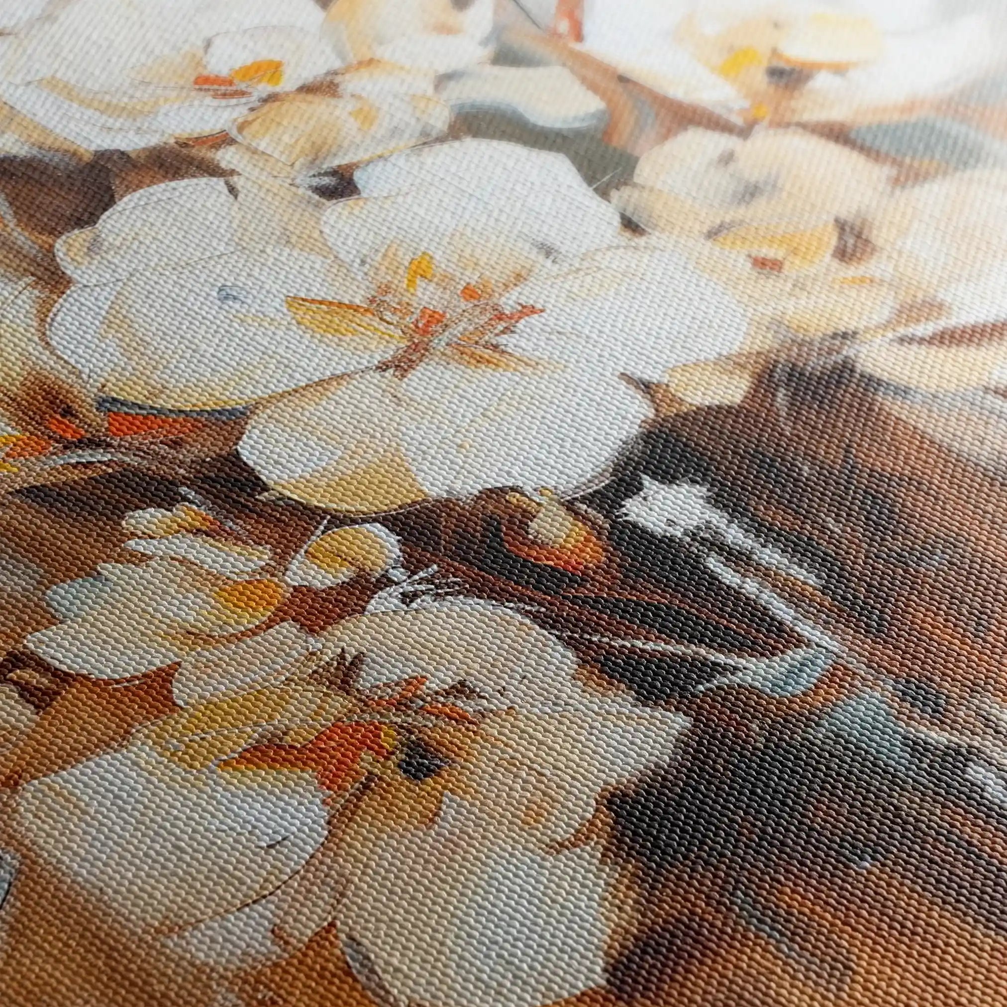 Floral 741 Canvas Art 60 x 40 cm / Black