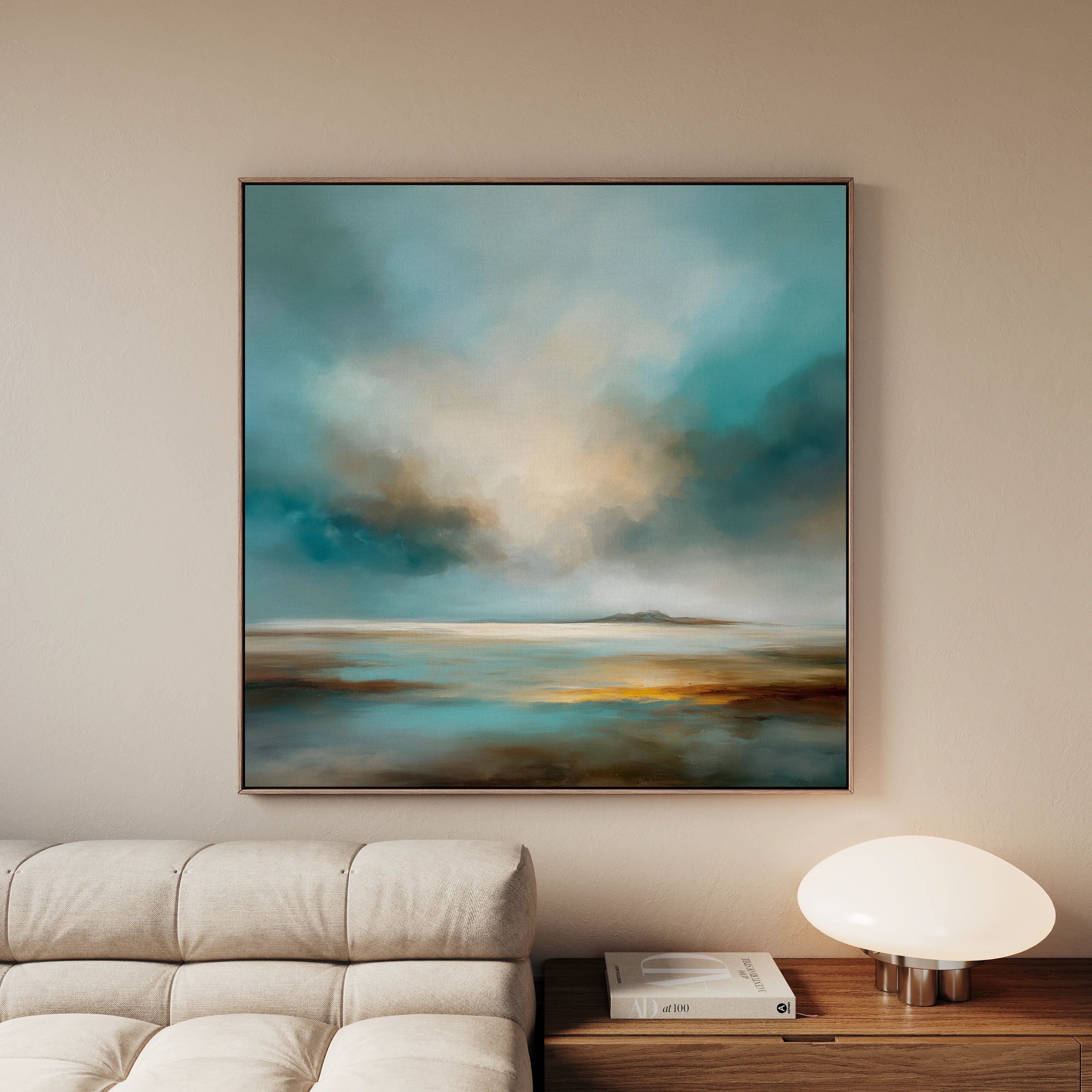 Abstract 742 Canvas Art 16" x 16" / 40 x 40 cm / Black