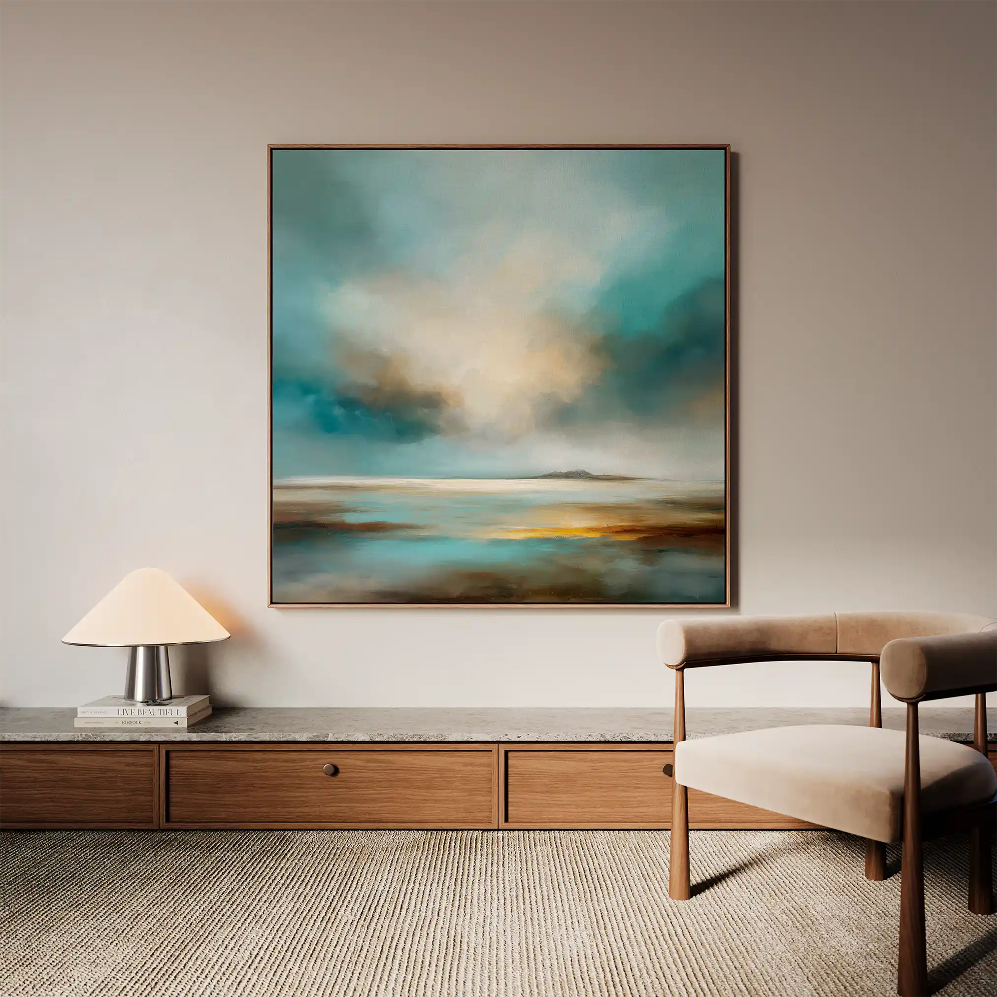 Abstract 742 Canvas Art 60 x 60 cm / Black