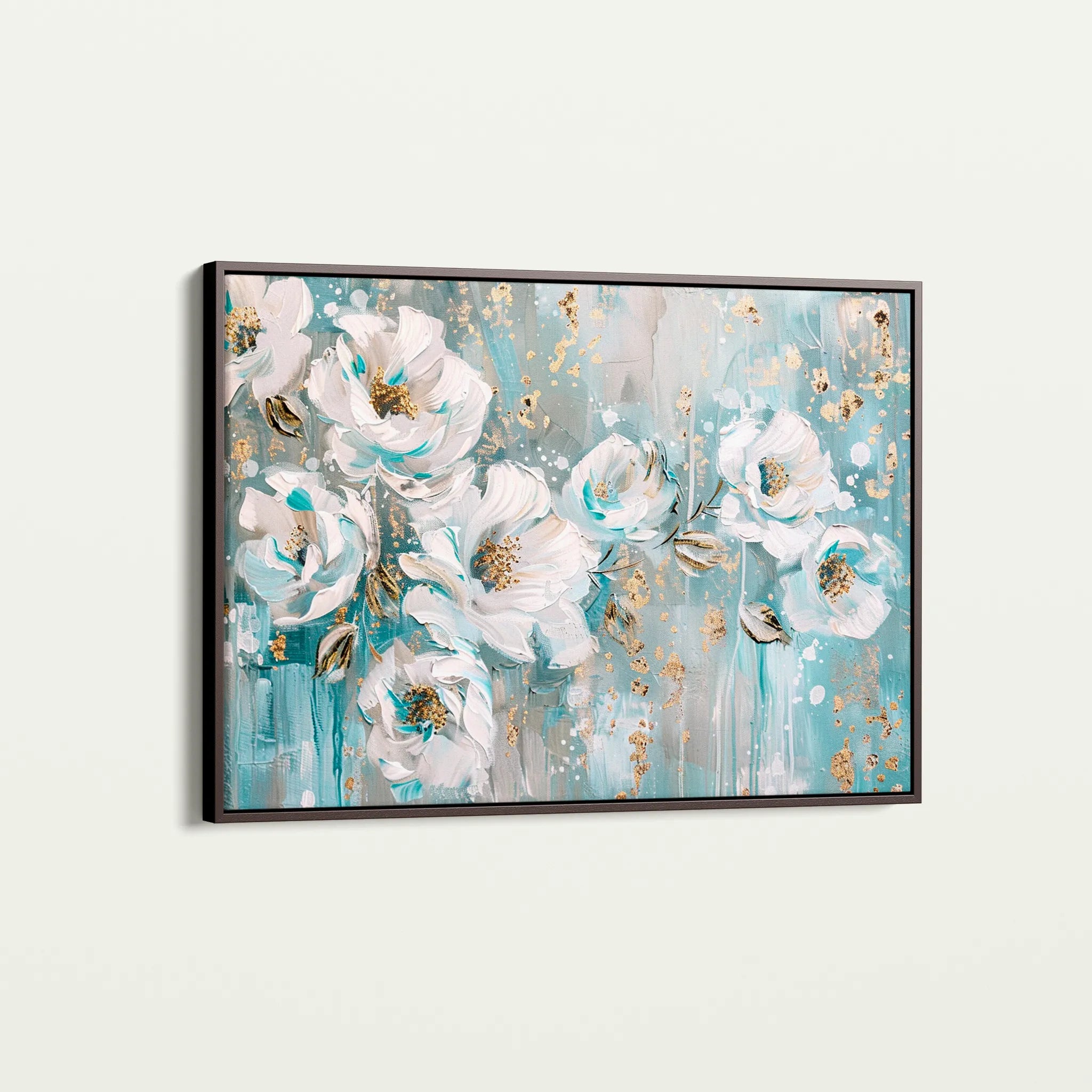 Floral 742 Canvas Art 18" x 24" / 45 x 60 cm / Black