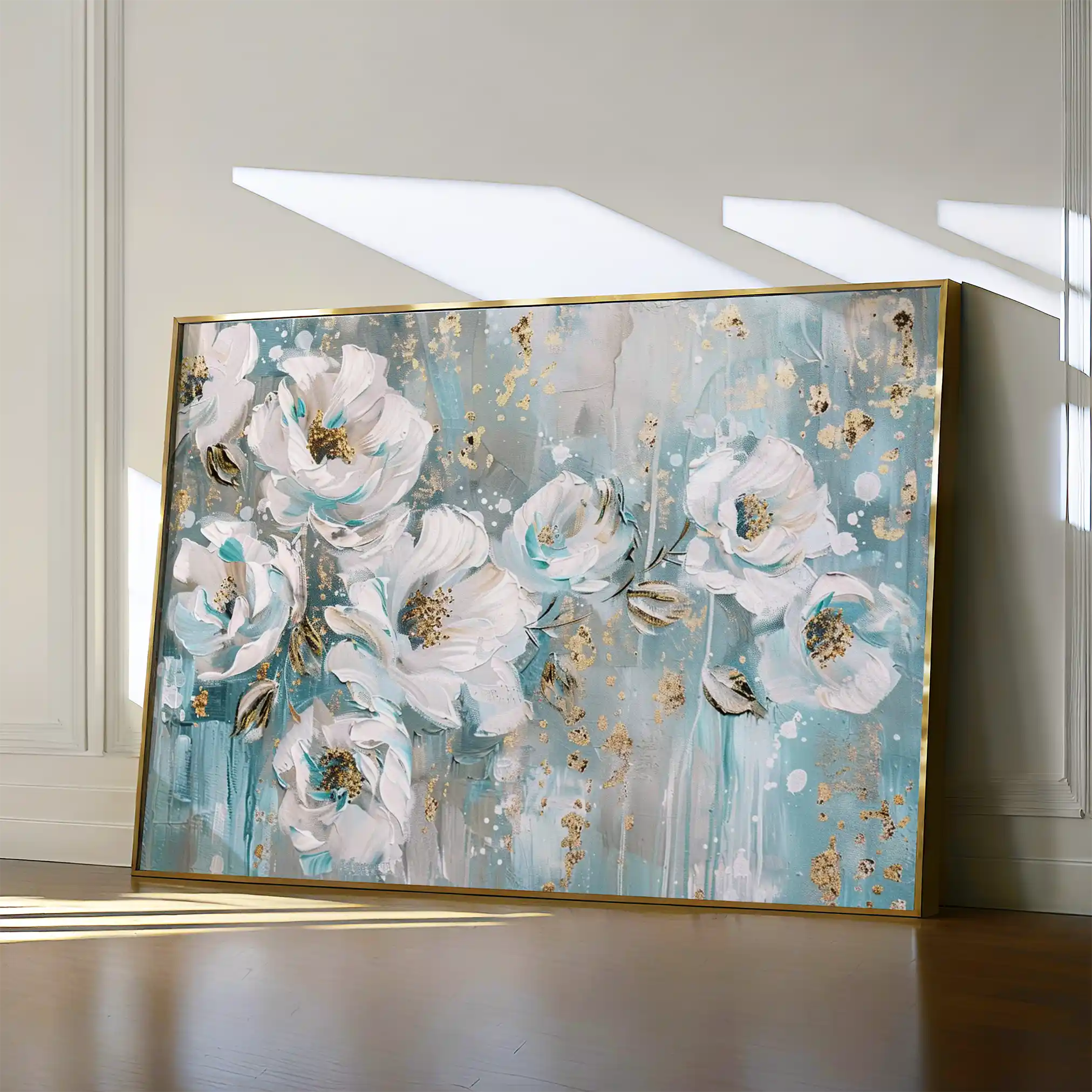 Floral 742 Canvas Art 60 x 40 cm / Black