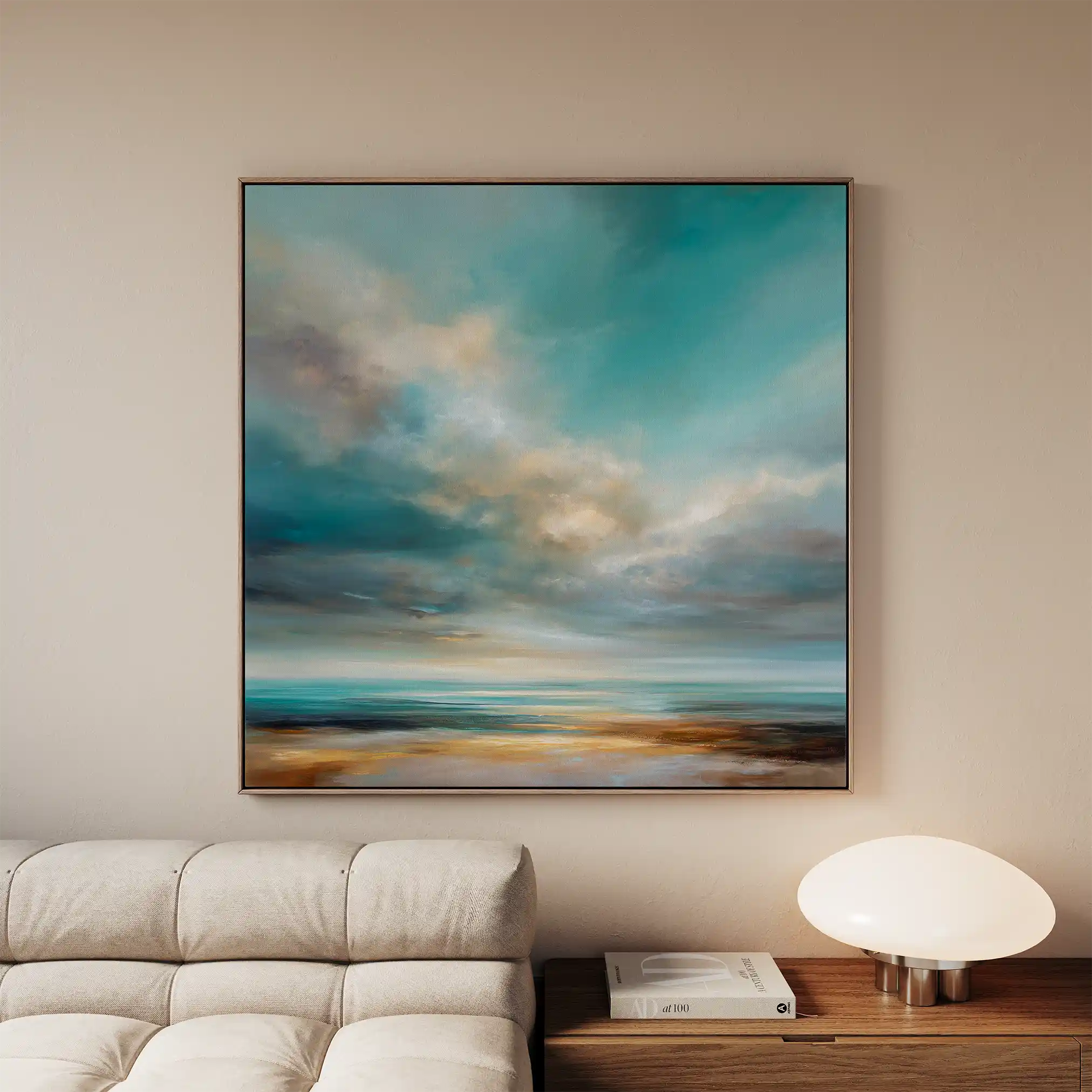 Abstract 743 Canvas Art 60 x 60 cm / Black