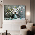 Floral 743 Canvas Art 18" x 24" / 45 x 60 cm / Black
