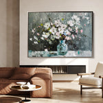 Floral 743 Canvas Art 18" x 24" / 45 x 60 cm / Black