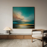 Abstract 744 Canvas Art 16" x 16" / 40 x 40 cm / Black