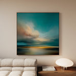 Abstract 744 Canvas Art 16" x 16" / 40 x 40 cm / Black
