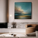 Abstract 744 Canvas Art 16" x 16" / 40 x 40 cm / Black