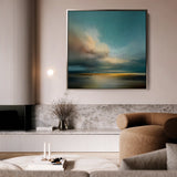 Abstract 744 Canvas Art 16" x 16" / 40 x 40 cm / Black