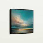 Abstract 744 Canvas Art 16" x 16" / 40 x 40 cm / Black