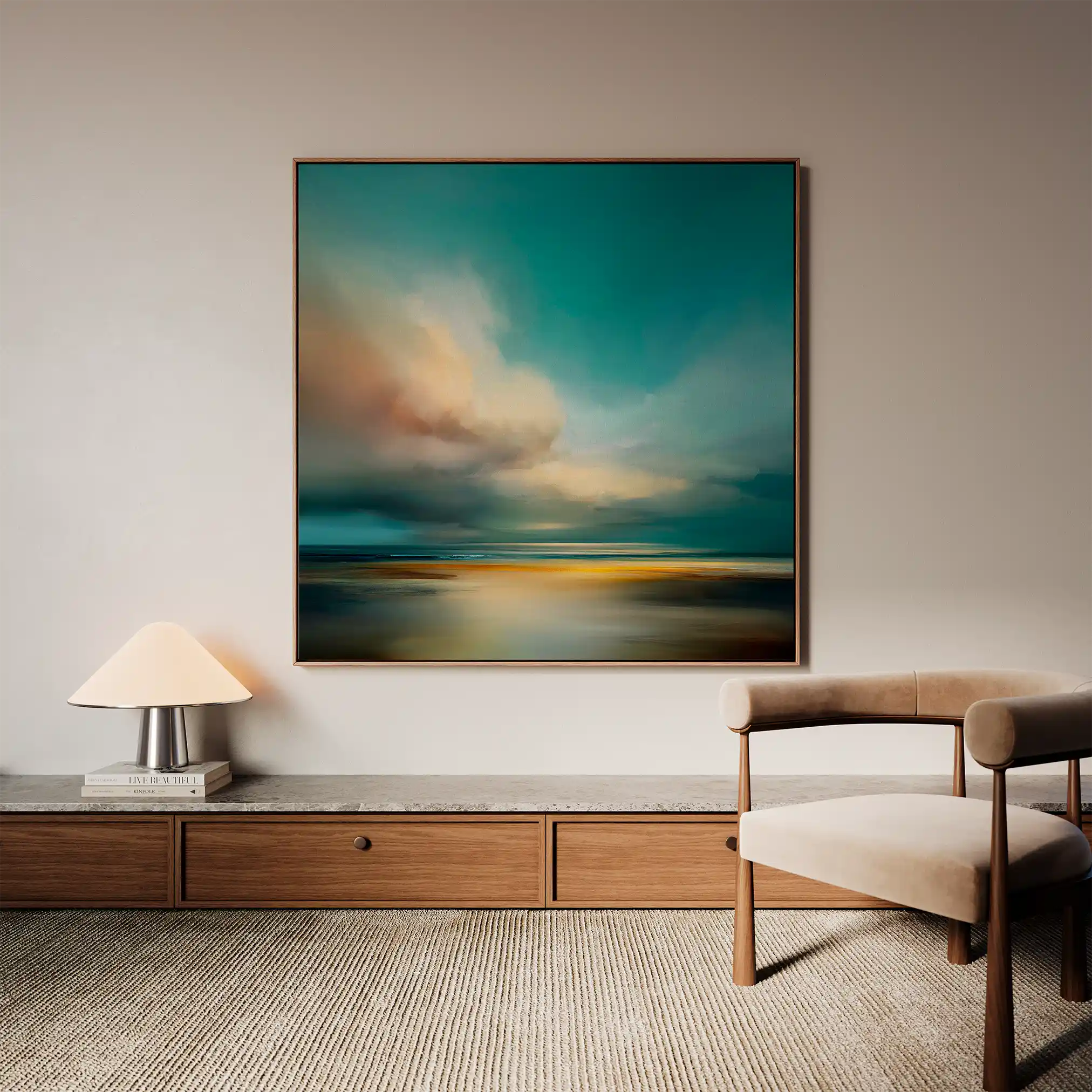 Abstract 744 Canvas Art 60 x 60 cm / Black