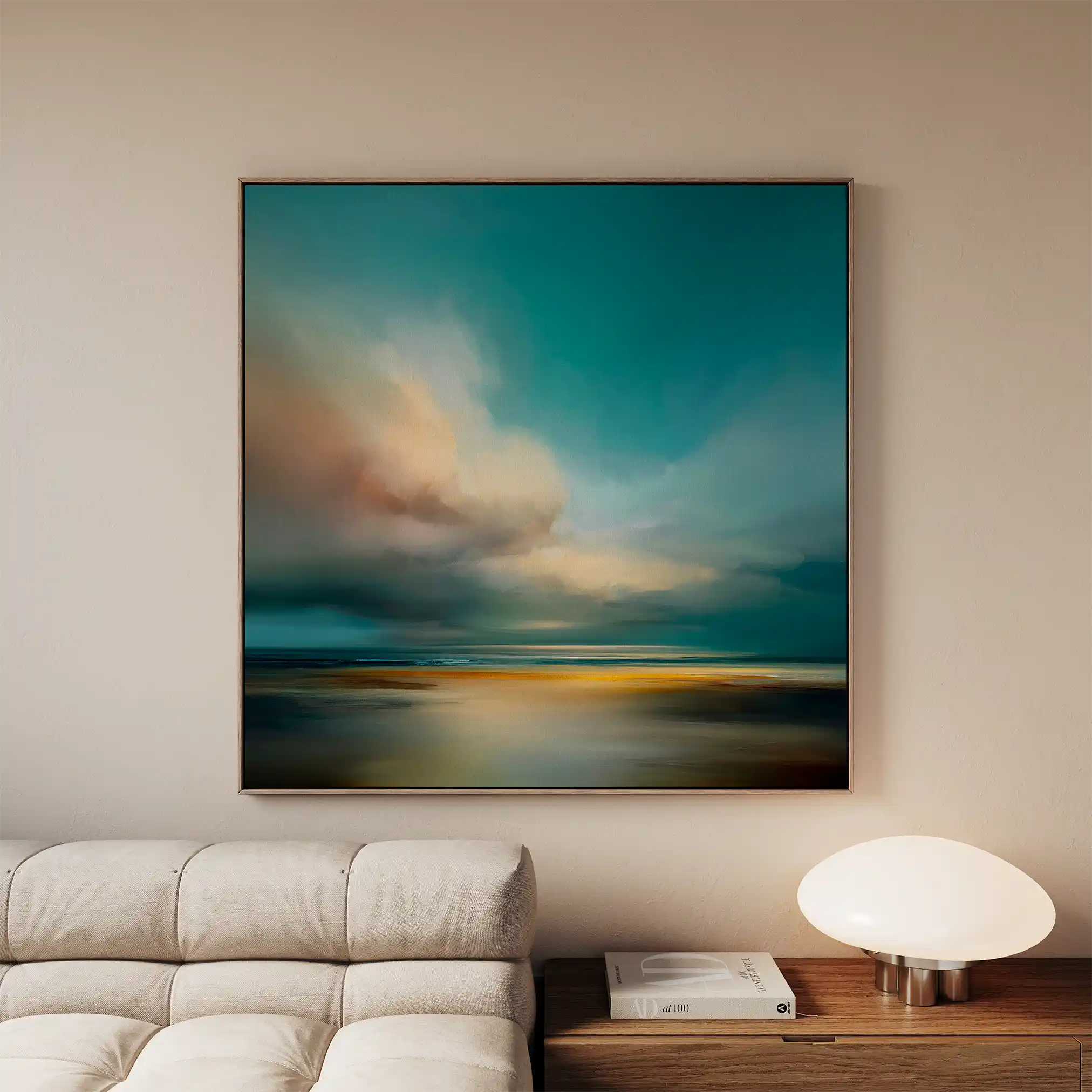 Abstract 744 Canvas Art 60 x 60 cm / Black