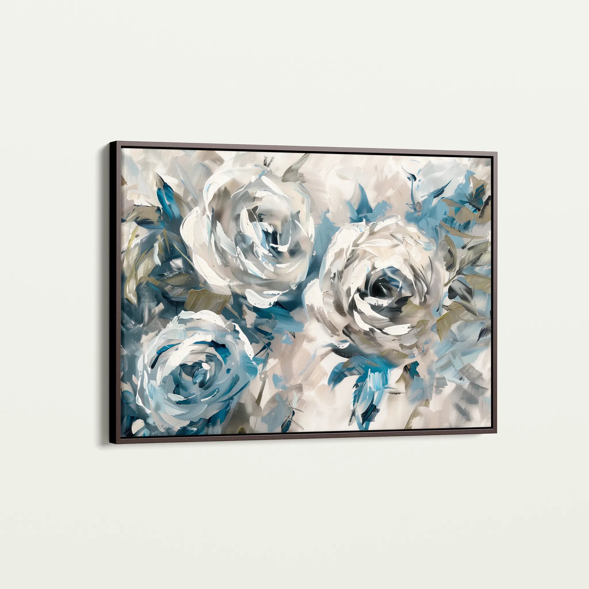 Floral 744 Canvas Art 18" x 24" / 45 x 60 cm / Black