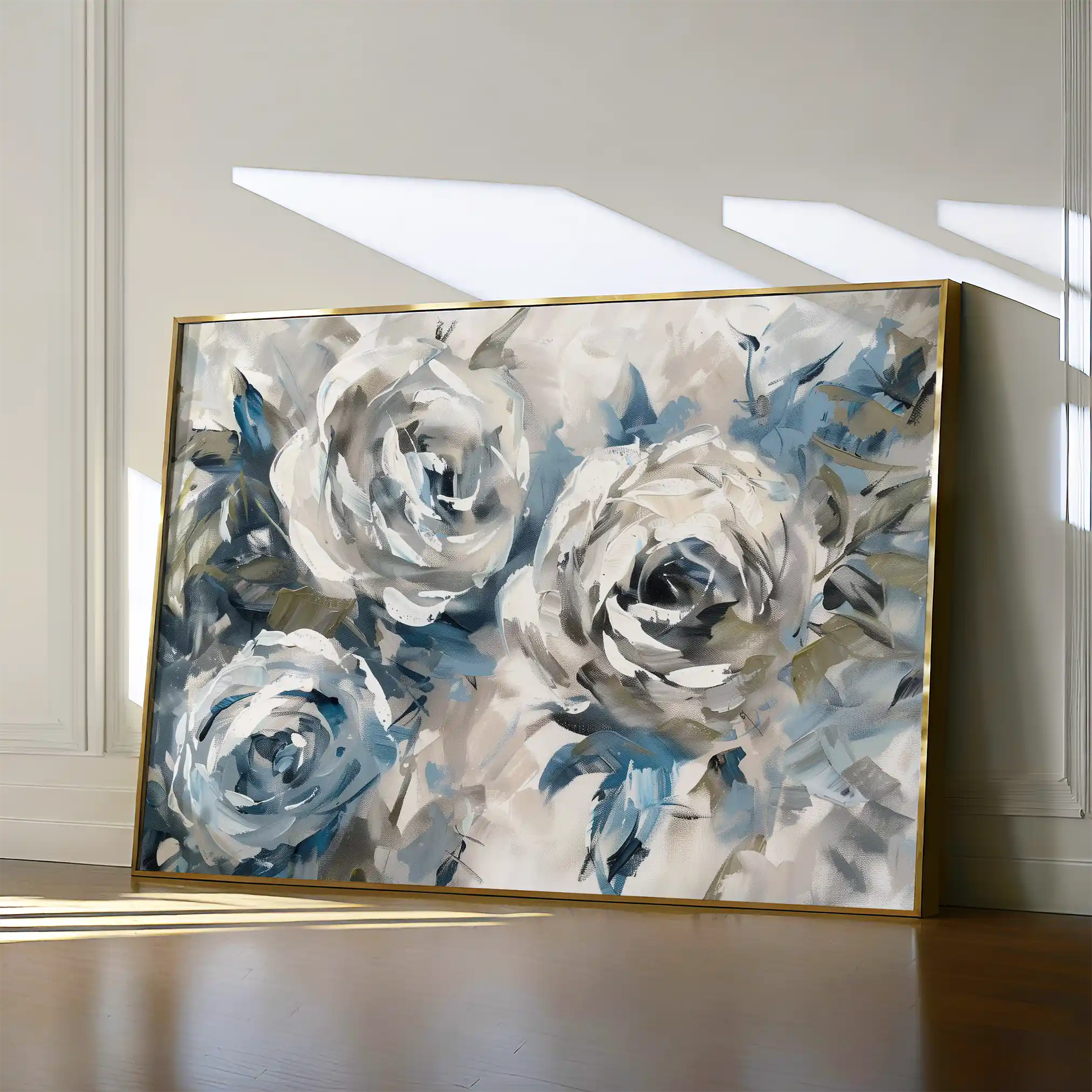 Floral 744 Canvas Art 60 x 40 cm / Black