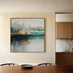 Abstract 745 Canvas Art 16" x 16" / 40 x 40 cm / Black