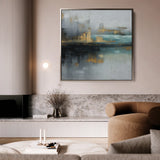 Abstract 745 Canvas Art 16" x 16" / 40 x 40 cm / Black