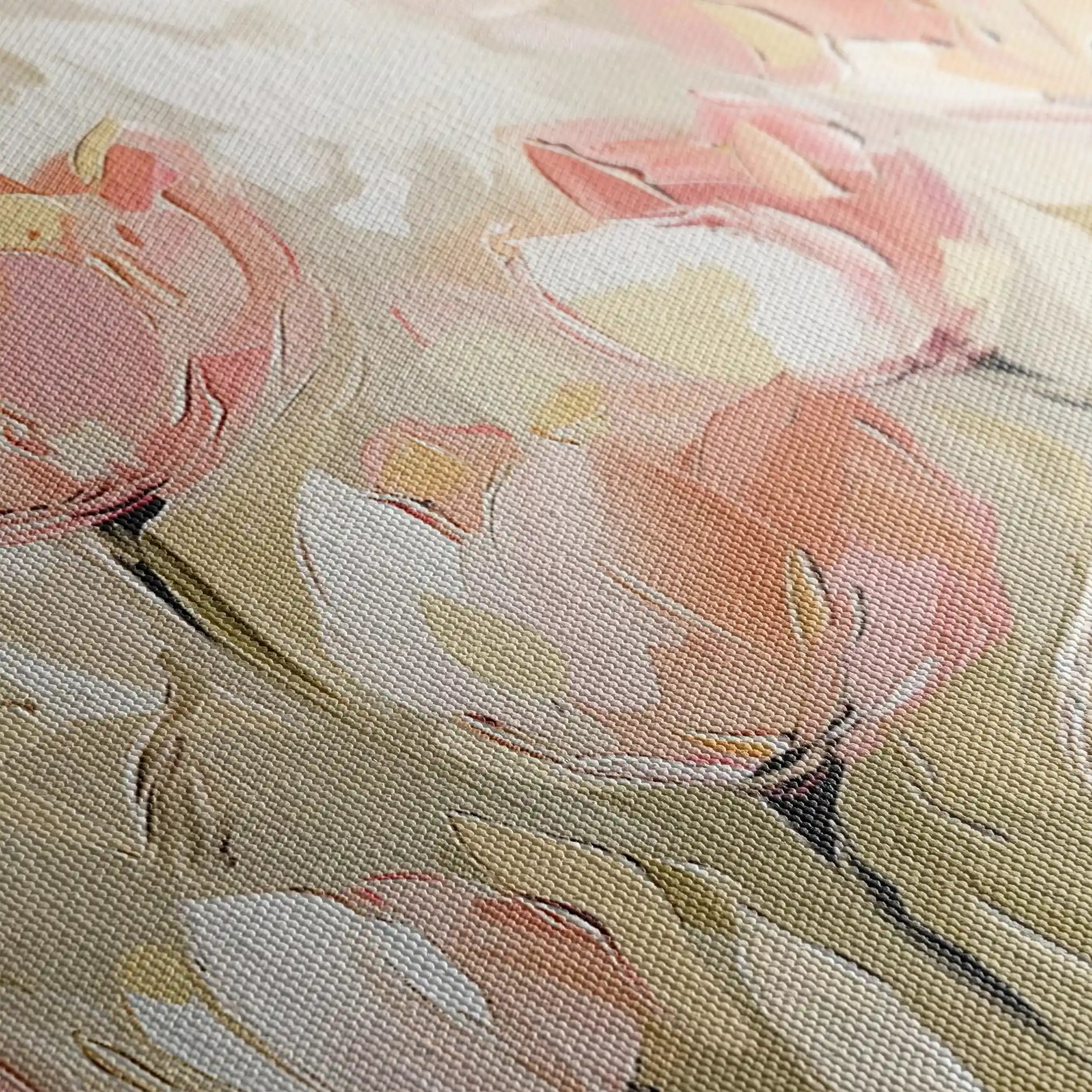 Floral 745 Canvas Art 60 x 40 cm / Black