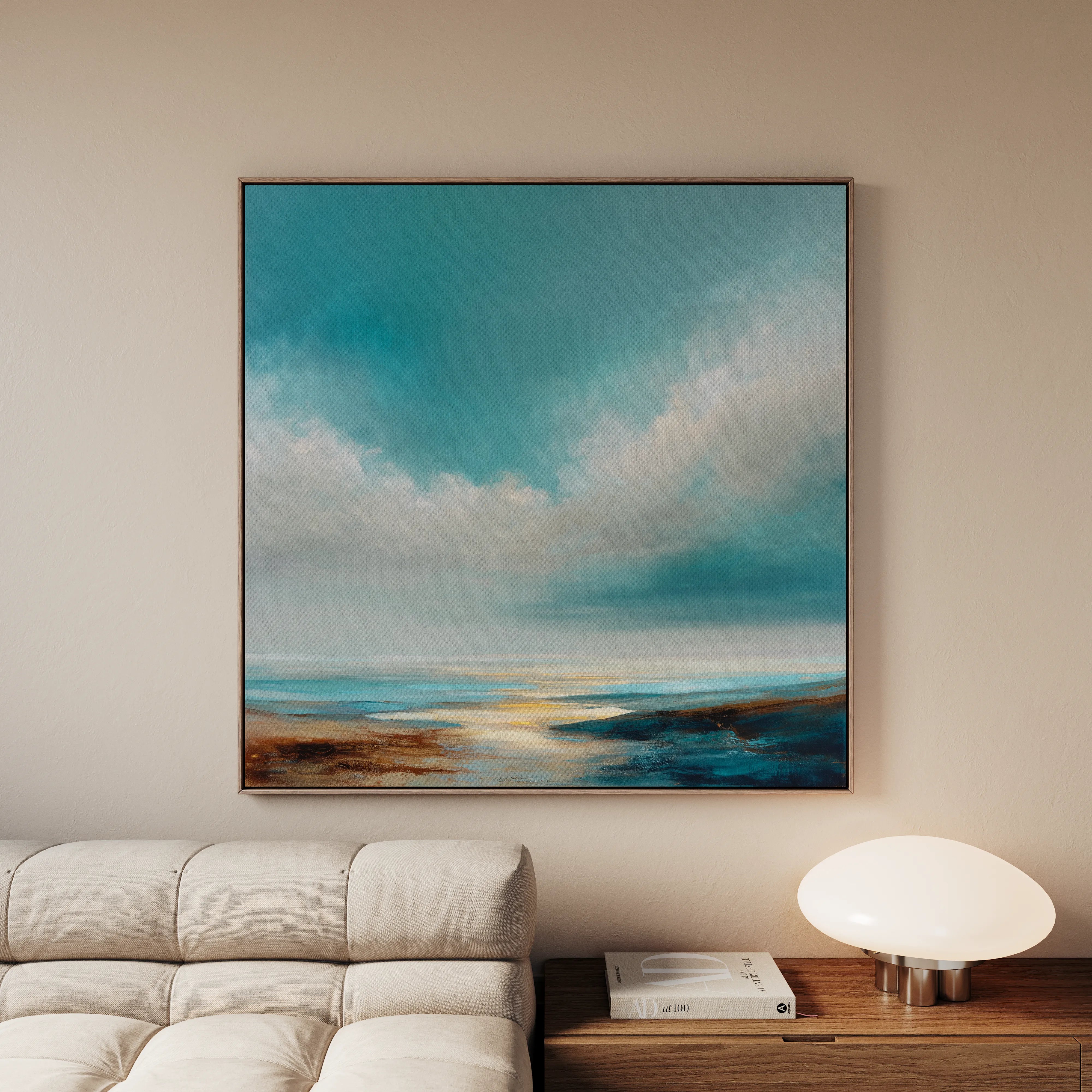 Abstract 746 Canvas Art 16" x 16" / 40 x 40 cm / Black
