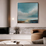 Abstract 746 Canvas Art 16" x 16" / 40 x 40 cm / Black