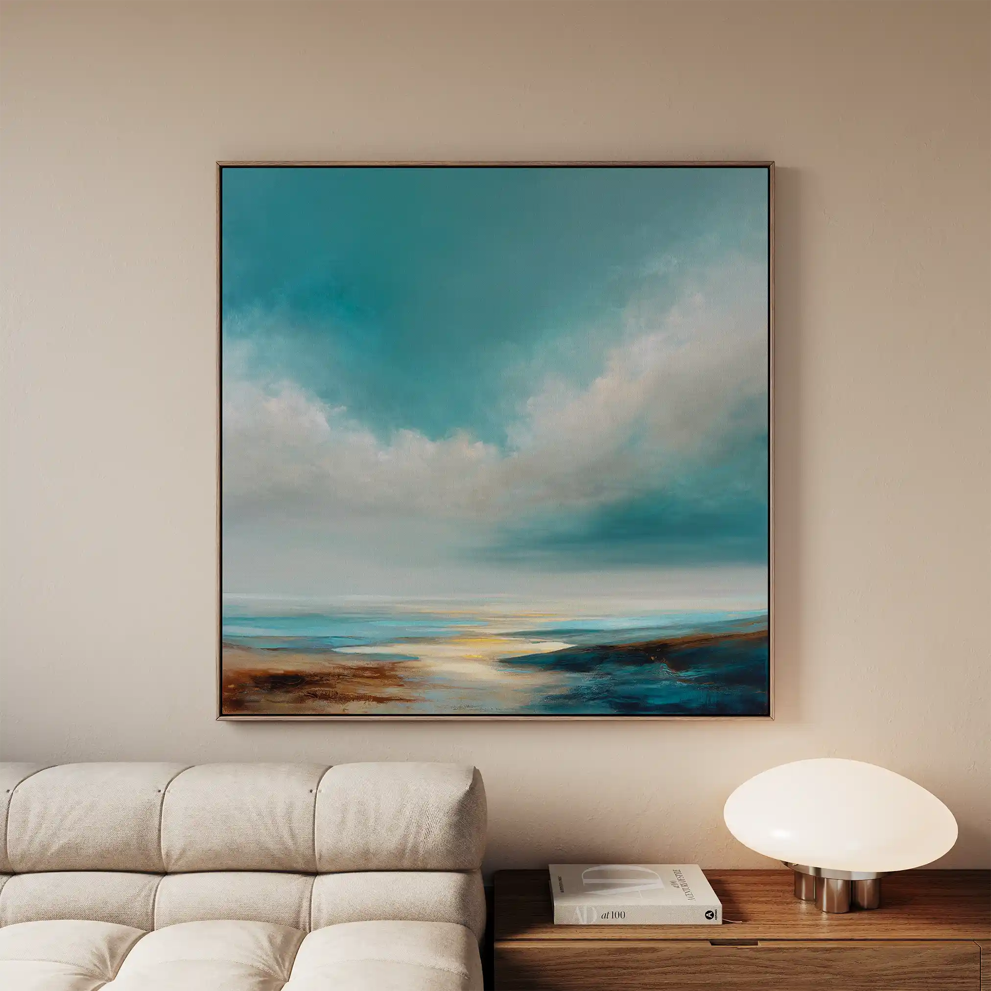 Abstract 746 Canvas Art 60 x 60 cm / Black