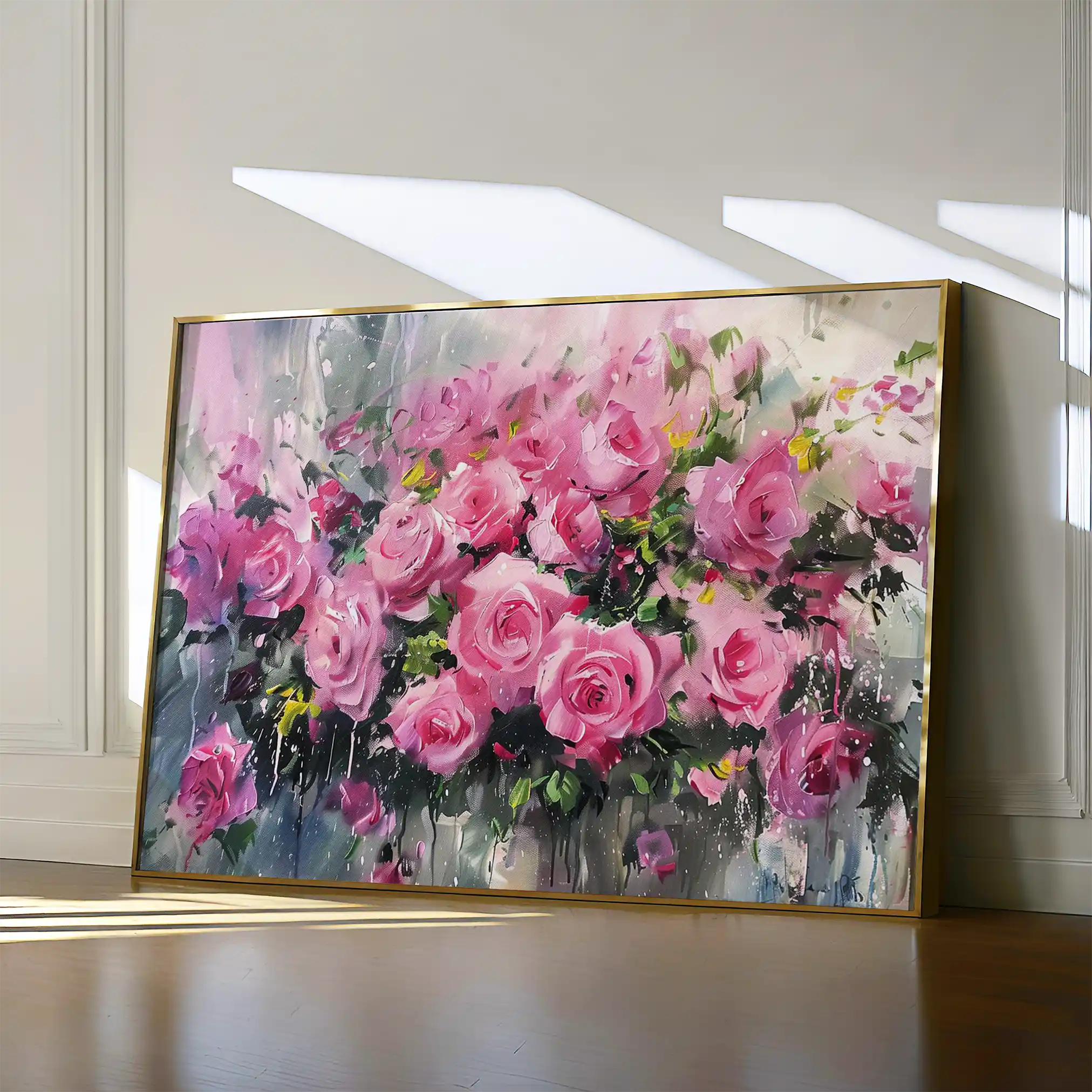 Floral 746 Canvas Art 60 x 40 cm / Black