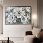 Floral 747 Canvas Art 60 x 40 cm / Black