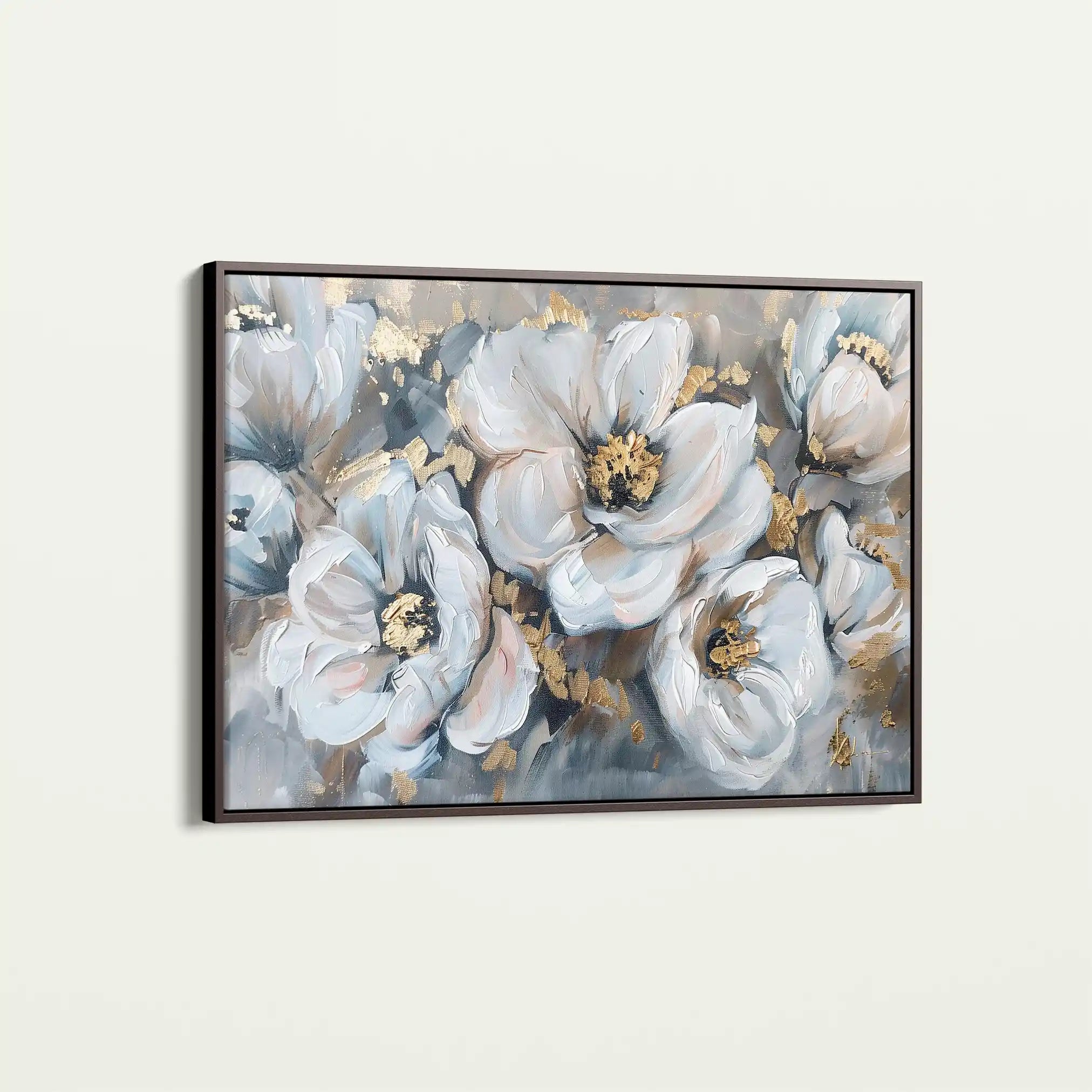Floral 747 Canvas Art 60 x 40 cm / Black