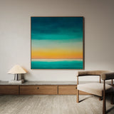 Abstract 748 Canvas Art 16" x 16" / 40 x 40 cm / Black