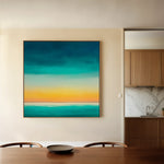 Abstract 748 Canvas Art 16" x 16" / 40 x 40 cm / Black