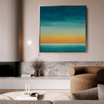 Abstract 748 Canvas Art 16" x 16" / 40 x 40 cm / Black