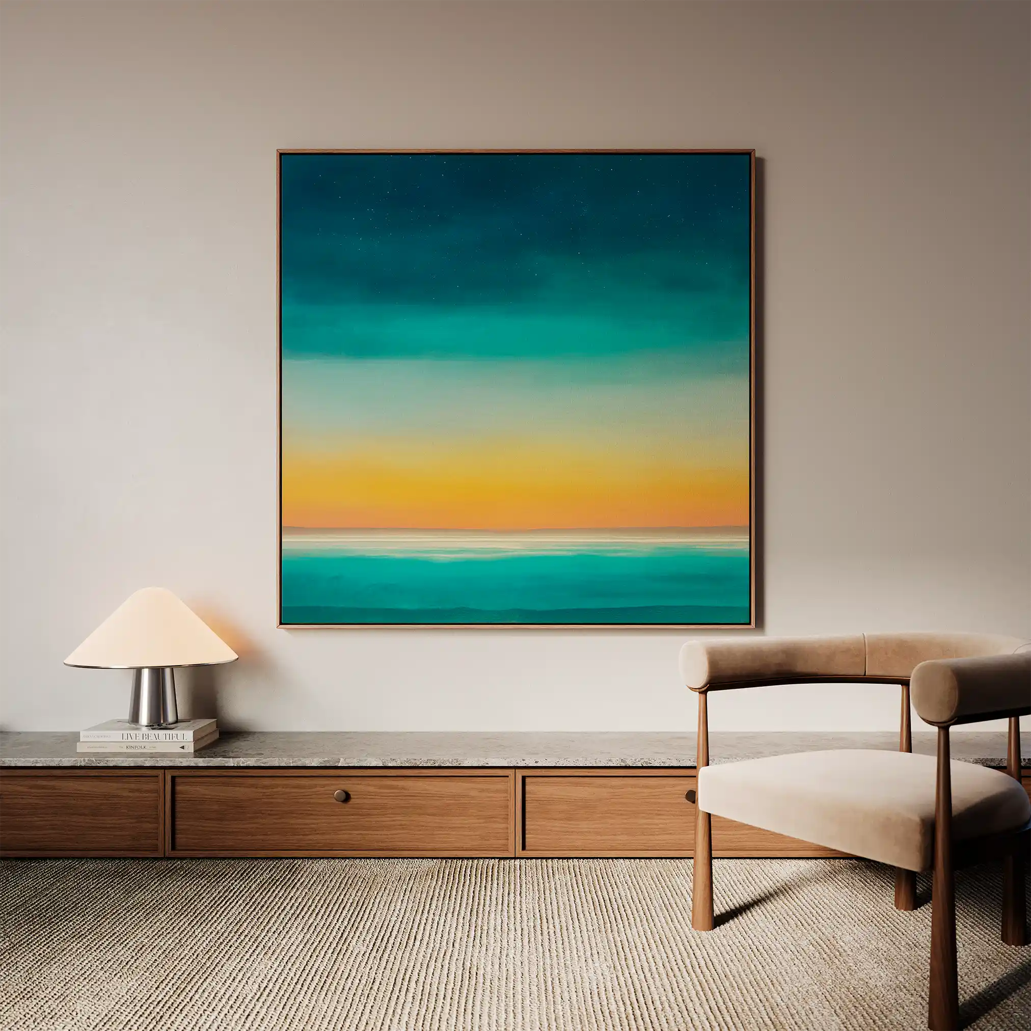 Abstract 748 Canvas Art 60 x 60 cm / Black