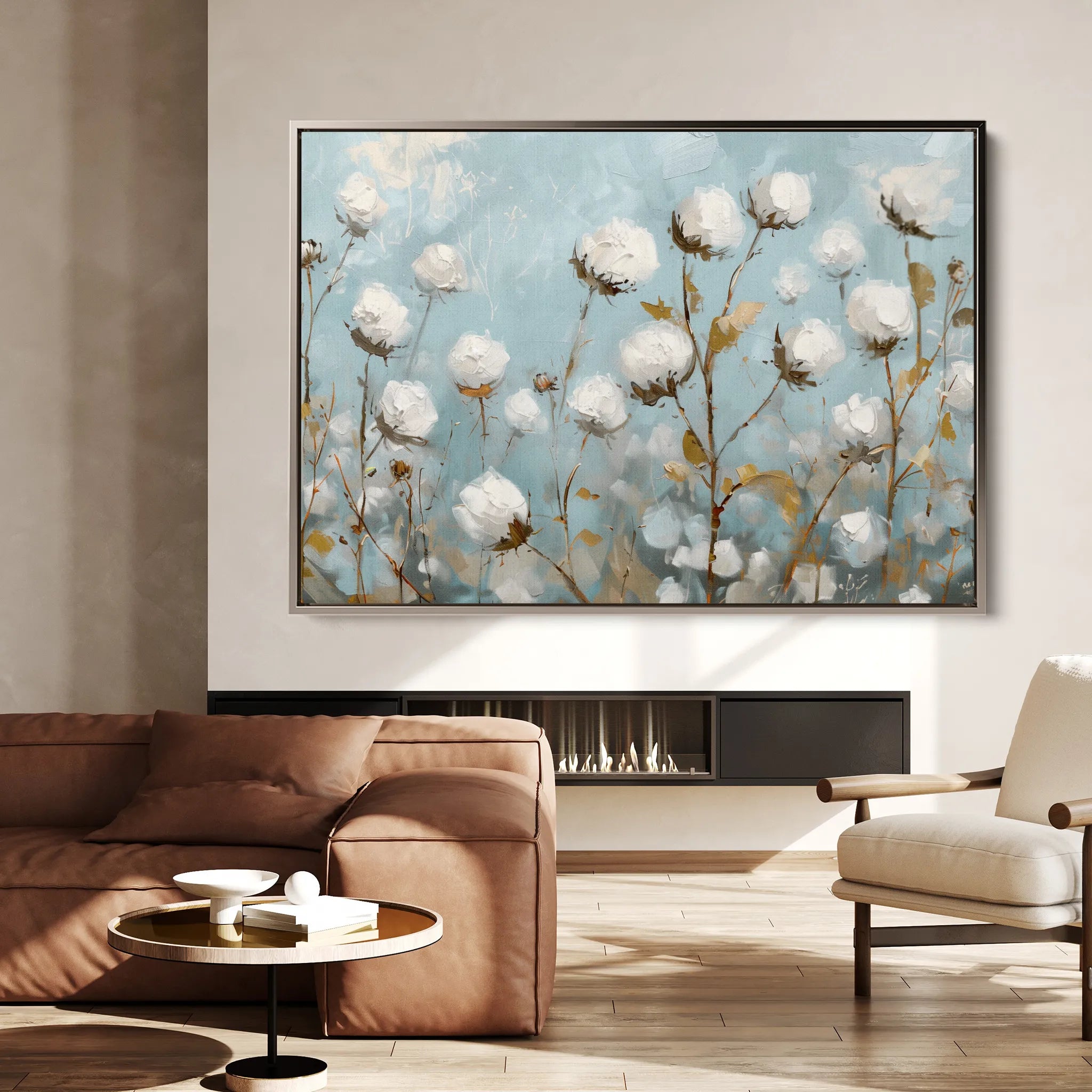 Floral 748 Canvas Art 18" x 24" / 45 x 60 cm / Black