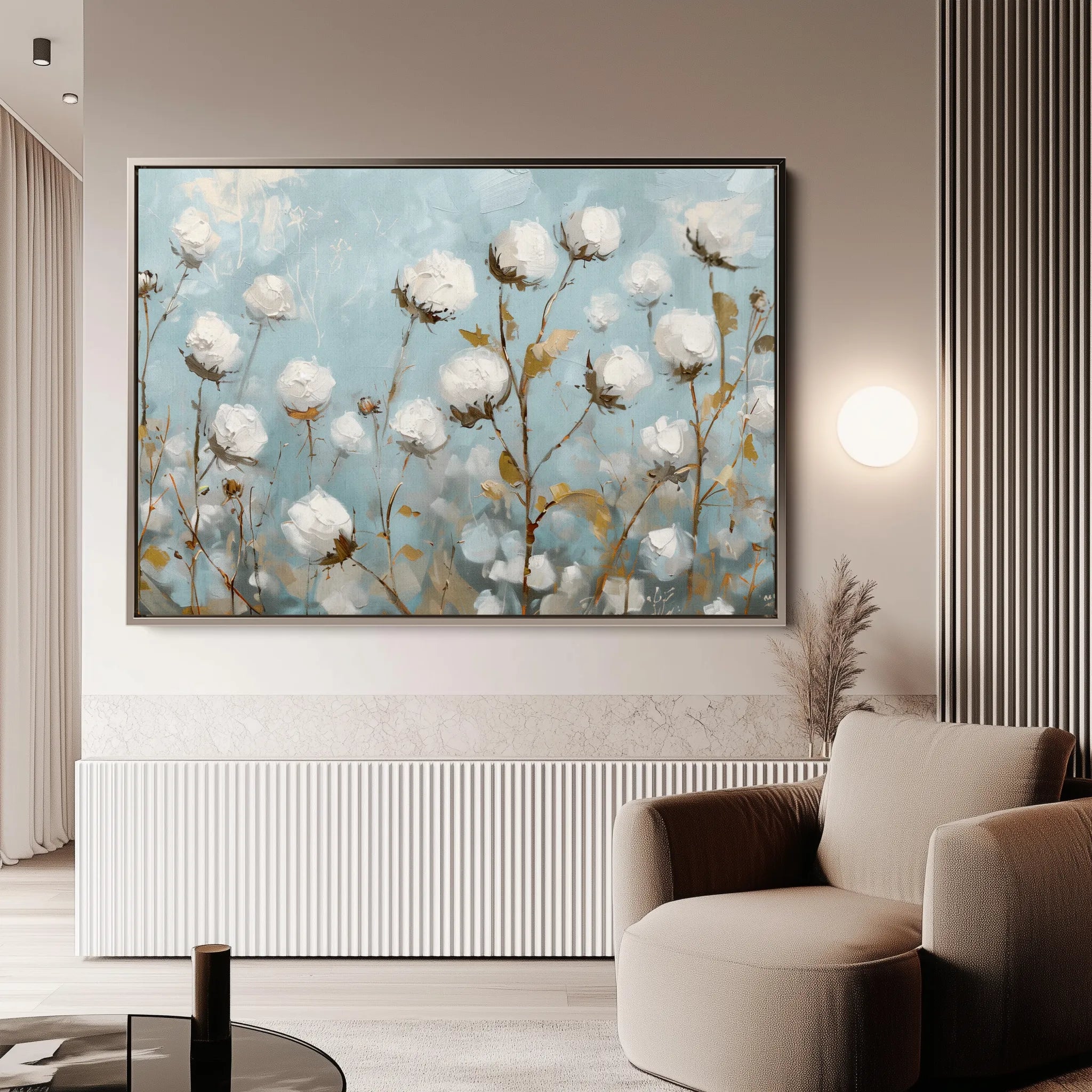 Floral 748 Canvas Art 18" x 24" / 45 x 60 cm / Black